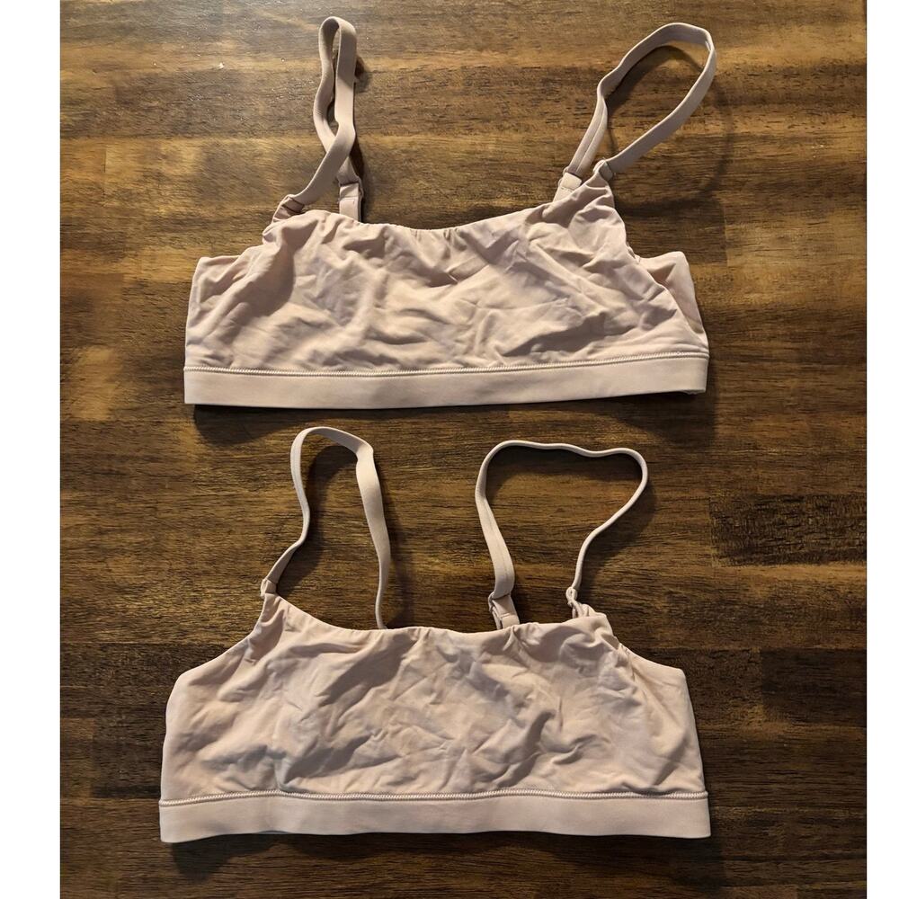 Set of 2 Quince Women’s XS Second Skin Bralette Pullover Wireless Unpadded